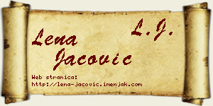 Lena Jačović vizit kartica
